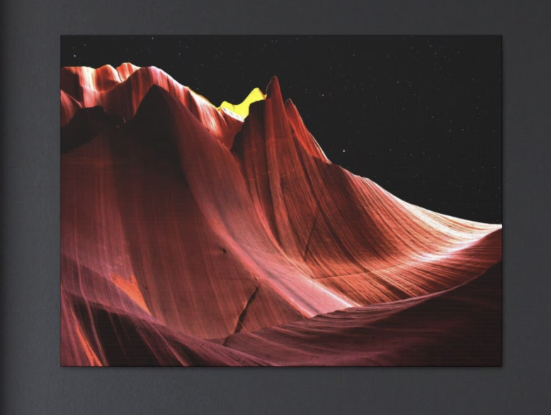 Starry Night in Antelope Canyon Arizona – Surrealistic Art Canvas Print